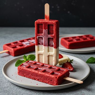 Red Velvet Waffle Popsicle